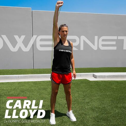 PowerNet Corbin Carroll Resistance Exercise Bands Bundle | Carry Bag Included | Color Coded Resistance Levels | Workout or Stretch | Great for Home or Gym | Multisport in Kuwait