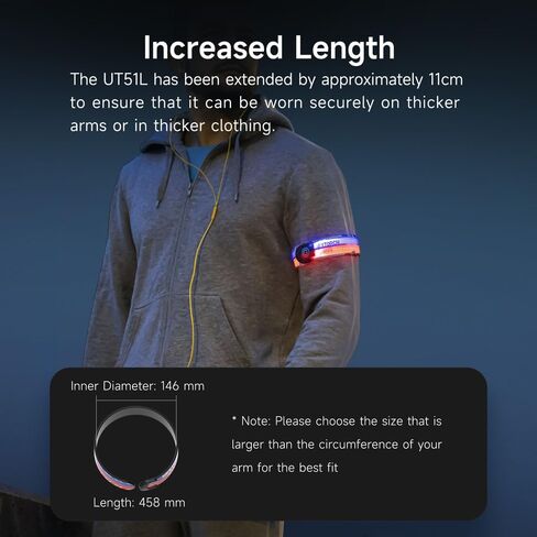 NEXTORCH LED صفعة أضواء سوار المعصم القابلة لإعادة الشحن أضواء معصمه السلامة (1 حزمة) وضوح عالية عاكسة LED تضيء الفرقة صفعة توهج سوار السلامة المعصم الفرقة ركوب الدراجات الجري المشي الركض والعتاد in Kuwait