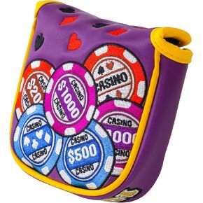 Big Teeth Big Win Golf Wood Club Covers, Golf Driver Headcover, Driver Fairway Utility Golf Head Cover,Golf Head Covers Golf Club Protector for Men, Golf Club Head Covers Purple in Saudi Arabia