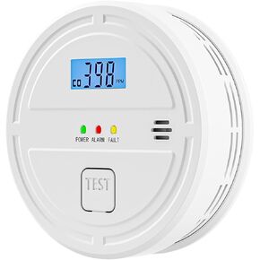 4 Packs Smoke & Carbon Monoxide Detector Battery Operated,2-in-1 Smoke Detector Carbon Monoxide Detector Combo,Smoke Alarm with Digital Display for Home