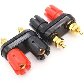 2 Pack Dual 4mm Banana Plug Jack Socket Binding Post for Speaker Amplifier Terminal Connectors Terminals