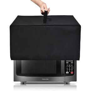 Dust cover for Microwave Oven Heavy Duty Waterproof Scratch Resistant Protective Cover Case Microwave Oven Cap (Black)