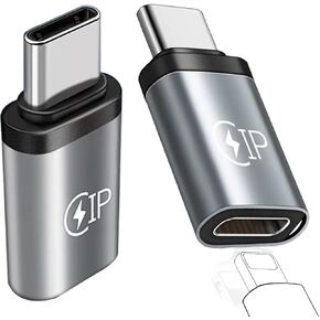 USB C Male to Lightning Female Adapter ، 4Pack USB-C إلى محول Lightning لـ iPhone 15/16 Pro/16 Pro Max/Plus ، Galaxy S24 ، iPad Pro/Air ، لشحن/نقل البيانات السريع ، وليس للصوت/OTG