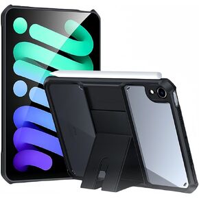 Clear Case for iPad Mini 7 A17 Pro with Stand, iPad Mini 7/6 Transparent Case Kickstand Slim Light Drop Safe