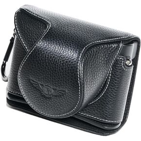 D-Lux 8 Case, Handmade Genuine Real Leather Full Camera Case Bag Cover for Leica D-Lux 8 Bottom Opening Version (Black)