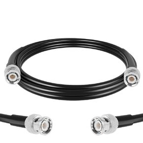 BNC Coaxial Cable 16.5ft (5m), RG58 Coax Cable 50 ohm Low Loss with BNC Male to Male Connector for Antenna Analyzer, CB Radio, Signal Generator