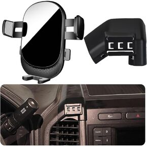 Car Phone Holder for Ford F-150 Auto Accessories[Only for 2015-2020 F150]，[Please check if your center console is consistent and if it is applicable]，The air outlet has a silver bright strip version