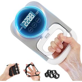 Grip Strength Trainer Hand Griper - Grip Strength Tester Electronic Meter Digital Hand Gripper Strengthener 265 Lbs 120 Kgs with Mano Strengthening Devices for Sports School Home Use