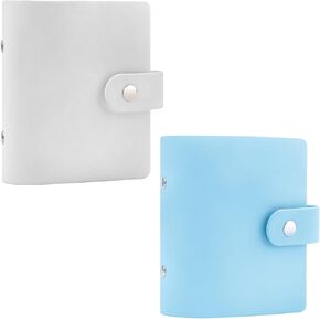 2Packs 52 Pockets Mini Photo Album for Fujifilm Instax Mini Instant Film(White+Blue)