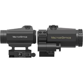 Vector Optics 1x22 Red Dot Scope with 3X Magnifier Combo, Compact Reflex Sight, Quick Detach, 3 MOA Dot Size w/Picatinny Mount