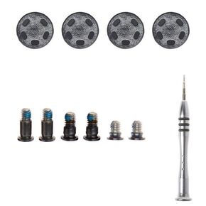Replacement 6pcs/Set Bottom case Screws + 4PCS Rubber feet for MacBook Pro Retina 13'' A1708 EMC 2978 EMC 3164 2016-2017, A2159 A2289 EMC 3456 EMC 3301, A2338 M1 EMC 3578 2020