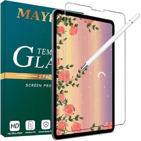 MAYtobe [1-Pack Like Paper Screen Protector for iPad Air 5th/4th Generation (10.9 Inch) Tempered Glass,for Drawing and Writing, No Bubbles, 9H Hardness