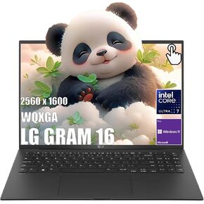 LG Gram 16 Lightweight Laptop, IPS WQXGA Touchscreen, Intel Evo Core Ultra 7 155H (16 Core up to 4.8GHz), 32GB LPDDR5X RAM, 2TB SSD, Intel ARC Graphics, Windows 11 Pro, Backlit, with 5ave 6-in-1 kit