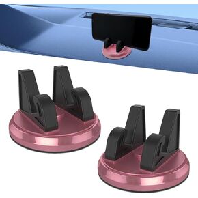2 PCS Car Dashboard Cell Phone Holder Mount, 360 Degree Rotatable Non-Slip Silicone Cell Phone Holder, Phone Mount for Car, Universal for Most Cars Suvs and Vans (Pink)