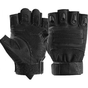 NuCamper Half Finger Tactical Gloves for Men,Touchscreen Fingerless Airsoft Gloves for Outdoors Hunting Motorcycle Cycling Work Gloves