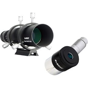 SVBONY Reticle Eyepiece 1.25 inches Illuminated Eyepiece Bundle with SV106 Guide Scope with Helical Focuser, for Astronomical Observation