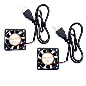 2pcs 40x40x10mm DC 5V USB Mini Cooling Fan with Wires, 4010 Small Silent Cooling Fan 40mm, Sleeve Bearing USB Connector Fan, 4cm brushless DC Fan 5V