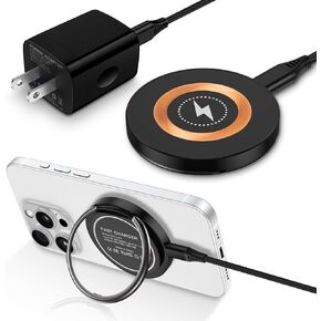 S25 S24 Ultra Magnetic Wireless Charger Fast Charging Pad for Samsung Galaxy Z Fold 6/Flip 6/5/S25 Ultra/S24 Plus/S23/S22/S21/Moto Edge 2024,15W Wireless Phone Magsafe Charger &20W USB C Charger Block