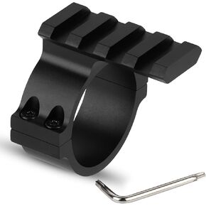 FOCUHUNTER Scope Rings with Picatinny Rail, 34mm Scope Rings Adaptor with 4 Slots Picatinny Top Rail Mount, 34mm Barrel Clamp Mounts 34mm Picatinny Adaptor for Scope Tube, Flashlight, Sight Optics