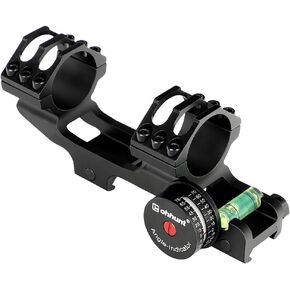 ohhunt 1 inch 30mm Scope Mount 20 MOA Cantilever Scope Mount Picatinny with Bubble Level Angle Cosine Indicator Compatible with 1 inch 30mm Diameter Scope