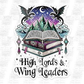 Set 3PCS 3 Inches - ACOTAR Sticker High Lords Wing Leader Stickers Velaris Bookish 3" Waterproof Vinyl Decal for Water Bottles Tumbler Laptop Hard Hat Car Kindle - Gifts for Kids Girl Boy Women Men