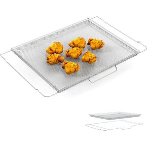 Air Fry Tray for Frigidaire ReadyCook 30" Range Wall Oven Parts, Air Fry Basket and Oven Rack for Frigidaire Oven Accessories, Stainless Steel Air Fryer Basket Set Replacement for FRIGPEREAFT
