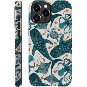 DAIZAG Case Compatible with for iPhone 16 Pro,Cute Blue Seashell Phone Case for iPhone 16 Pro for Girl Women Boy Men