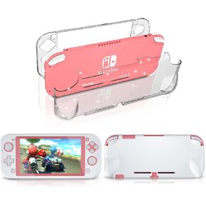 Switch lite Accessories, Switch lite Clear Glitter Case and Switch lite White Case