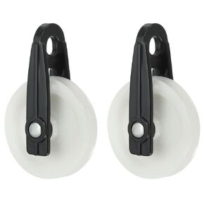 PATIKIL Nylon Clothesline Pulley, 8Pcs 2 Inch Diameter Outdoor Puller Rope Pulley Clothes Line Puller Kit Wire Rope Pulley for Outdoor Clotheslines