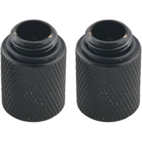 2pcs Black Brass G1/4 ذكر إلى موسع للإناث المناسب مع حلقة O لأنظمة تبريد الماء على الكمبيوتر الشخصي