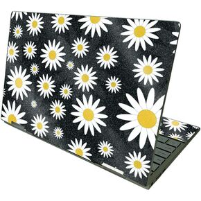 MightySkins Glossy Glitter Skin Compatible with HP Envy x360 13" (2021) - Daisies | Protective, Durable High-Gloss Glitter Finish | Easy to Apply and Change Styles | Made in The USA