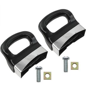 2 PCS Pot Short Side Handles Replacement Universal Pot Side Handle Replacement Pot Handles for Home Kitchen Kitchenware (Single Hole Black)