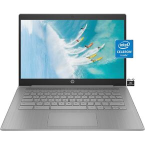 HP Chromebook Laptop Student Business (2023 Model),14‘ HD Display,Quad-Core Intel Celeron N4120 (Upto 2.6GHz),4GB RAM,64GB eMMC,HD Webcam,WiFi 5,UHD Graphics,Chrome OS +HubxcelAccessory,Modern Gray