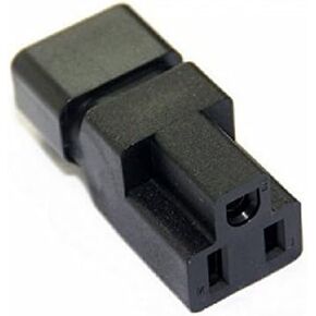 PDU UPS Power 3 Prong Plug Adapter ، USA NEMA 5-15R Female to IEC 60320-C14 Male Male