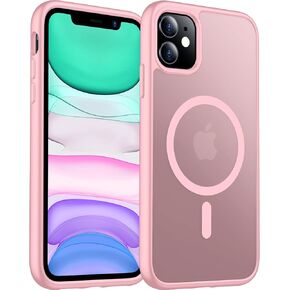 Magnetic for iPhone 11 Phone Case,Shockproof Protective Durable Slim Translucent Matte Anti-Fingerprint Phone Case,Green
