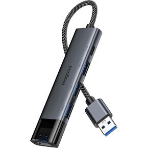USB Hub 5 Ports, Multiple USB 3.0 Hub,USB Splitter USB Expander with Type C Power Port(5V/2A) for Laptop, Xbox, Flash Drive, HDD, Console, Printer, Camera,Keyborad, Mouse