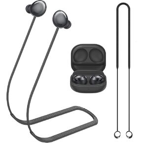 Compatible with Samsung Galaxy Buds Pro Strap, Sports Silicone Earbuds Lanyard, Anti Lost Straps Accessories, Anti-Lost Neck Rope Cord Soft, Running Holder Connector, (Black)
