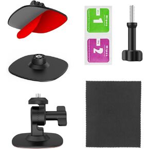3-in-1 Universal Flexible Adhesive Base for Insta360 X5/X4/X3/One X,Motorcycle Helmet Mount Base Set with Standard 1/4" Adapter for GoPro Hero 13/12/11