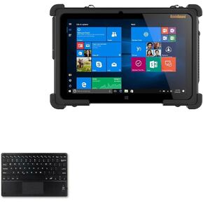 BoxWave Keyboard Compatible with MobileDemand xTablet Flex 10A - SlimKeys Bluetooth Keyboard with Trackpad, Portable Slim TouchPad - Jet Black