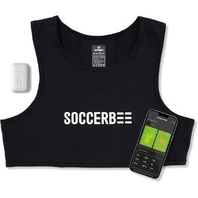 SOCCERBEE-Lite2 - GPS Tracker and Vest for Tracking Activities of Outdoor Sports Athletes Such as Soccer, Football, Rugby, Hockey, and Lacrosse (Medium)