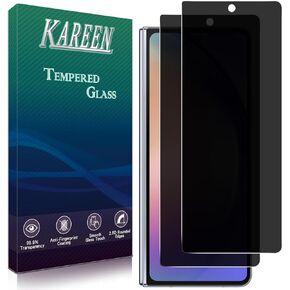 KAREEN 2 Pack Privacy Screen Protector for Samsung Galaxy Z Fold 5 Anti Spy Private Tempered Glass, Anti-Scratch, Bubble Free