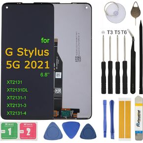 Screen Replacement for Moto G Stylus 5G 6.8'' XT2131 XT2131-1 XT2131-4 Assembly LCD Display Touch Screen Digitizer with Tools Adhesive