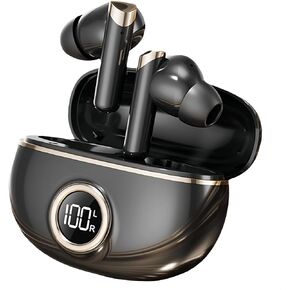 Wireless Earbuds, Bluetooth 5.4 Headphones Bass Stereo, Ear Buds with Noise Cancelling Mic LED Display, IP7 Waterproof in Ear Earphones, 42H Playtime for Laptop Pad Phones Sports Workout