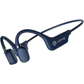Sanag Open-Ear Wireless Earphones Air Conduction Headphones Bluetooth 5.0 with Mic,Titanium Lightweight,Waterproof,Music Answer Phone Call for Running Hiking Driving Cycling