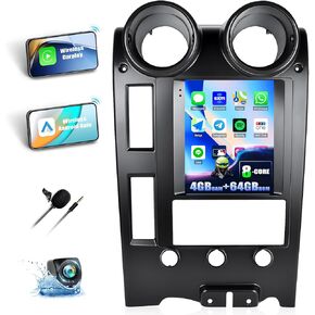 [4+64G] 8-Core Android 13 Car Stereo for Hummer H2 2002-2007 with Wireless Carplay&Android Auto,9.7 Inch Touch Screen Car Radio with GPS WiFi Bluetooth FM/RDS SWC Dual USB/AUX-in+Backup Camera