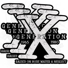 Set 3PCS - 3" Generation X Sticker Raised on Hose Water and Neglect Sticker Funny Quote Music Waterproof Vinyl Decal for Water Bottles, Tumblers, Cup, Laptops, Hard Hats, Kindle (3 Inches)