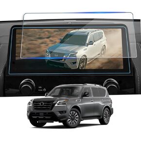 Tempered Glass Screen Protector for Nissan Armada 2021-2024,Infotainment Navigation Screen Film Compatible With Armada 2024 2023 Accessories - 12.3 inch
