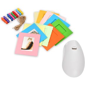 DS. DISTINCTIVE STYLE Pictures Wall Decor Hanging Mini Picture Frame and Battery Cover Replacement Compatible with Fujifilm Instax