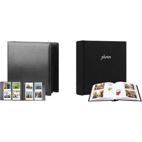 2Packs Photo Album for Fujifilm Instax Wide 300 Camera, Polaroid 600 i-Type Film Album, Extra Large Picture Albums for Polaroid Now OneStep2 OneStep+ Instant Camera, POP Lab Print Camera