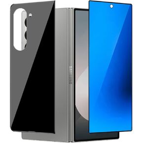 Anti-Blue Privacy Tempered Glass For Samsung Galaxy Z Fold 6 Anti-Spy Anti-Peeping Screen Protector Front+Back Film Electroplated Blue